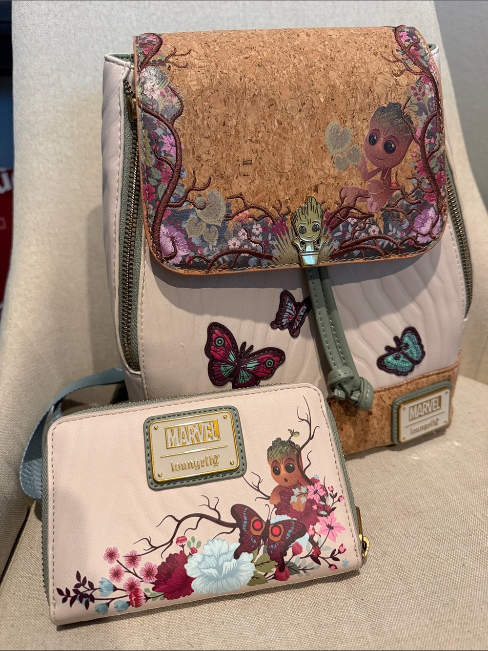 Marvel x Loungefly Baby Groot Backpack & Wallet Set